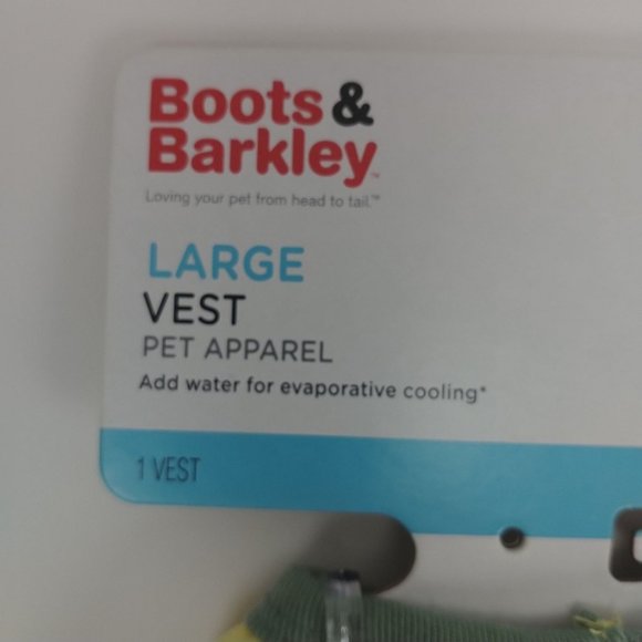 Boots And Barkley Pet Vest Cooling Dog Zipper Centerback Sz. L Yellow/Green - Picture 5 of 5